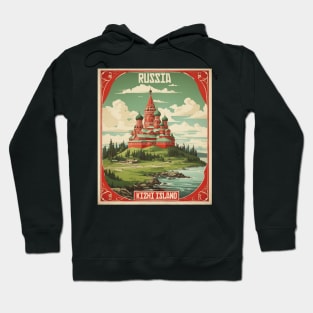 Kizhi Island Russia Vintage Tourism Poster Hoodie